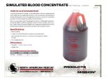 Simulated Blood Concentrate (Non-staining) - 1 Gallon - Product Information Sheet