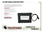 10 Amp Simulator Battery - Product Information Sheet