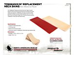 Tommanikin Replacement Neck Skins - Non-Bleed - Product Information Sheet