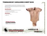 TOMManikin Uninjured Chest Skin - Product Information Sheet