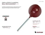 Simulator IO Humeral Ball Replacement - Prodcut Information Sheet