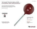 TechLine Trauma Simulator IO Humeral Ball Replacement - Prodcut Information Sheet