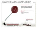 Simulator IO Humeral Ball Replacement - Prodcut Information Sheet