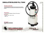 SIMULATOR BLOOD FILL TANK - PRODUCT INFORMATION SHEET