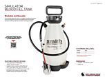 SIMULATOR BLOOD FILL TANK - PRODUCT INFORMATION SHEET