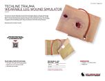 TechLine Trauma Wearable Leg Wound Simulator - GSW - Product Information Sheet