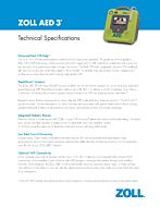 ZOLL AED 3 Automatic Defibrillator Spec Sheet