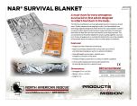 NAR Survival Blanket Product Information Sheet