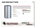 NAR Mini Duct Tape Product information Sheet