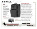 Multi-Use Luggage and Equipment Carrier - The M.U.L.E Product Info Sheet