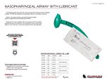 Nasopharyngeal Airway with Lubricant - Product Information Sheet