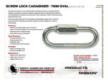 Screw Lock Carabiner - 7mm Oval (Quick Link SS) - Product Information Sheet