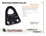 Mini Machined Pulley Product Information Sheet