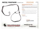Petzl Footape Product Information Sheet