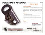 Petzl Basic Ascender Product Information Sheet