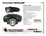 Streamlight Headlamp Product Information Sheet
