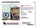 5 Inch NAR Eagle Decal - Product Information Sheet