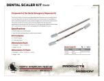 Dental Scaler Kit Product Information Sheet