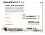 Dental Operative Kit Product Information Sheet