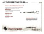 Aspirating Dental Syringe - Product Information Sheet