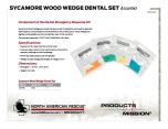 Sycamore Wood Wedge Dental Set - Assorted - Product Information Sheet
