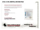 3 in. x 3 in. Dental Mixing Pad - Product Information Sheet