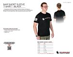 NAR Short Sleeve T-Shirt - Black - Product Information Sheet