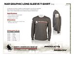 NAR Graphic Long Sleeve T-Shirt - Gray - Product Information Sheet