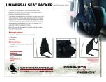 Universal Seat Back Holder - Malleable Bar - Product Information Sheet