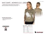 NAR T-Shirt - Women's Cut - Green - Product Information Sheet