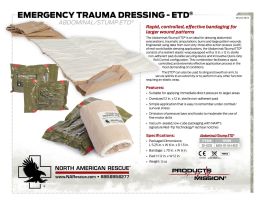 Compressed Gauze North American Rescue Abdominal Stump Emergency Trauma ...