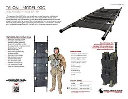 Talon II Model 90Cノースアメリカンレスキュー戦術八折担架 Talon II Model 90C Collapsible Handle Litter Product Information