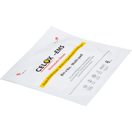 Celox - EMS 8 in. x 8 in. Hemostatic Gauze | North American