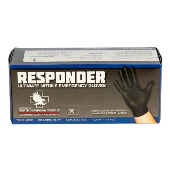 Responder Nitrile Gloves - Black | North American Rescue