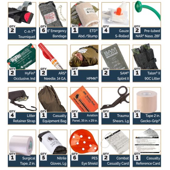 Warrior Aid and Litter Kit WALK North American Rescue