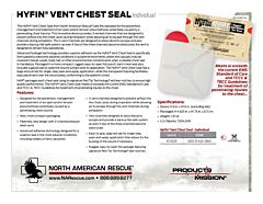 HyFin Vent Chest Seal - Individual - Product Information Sheet