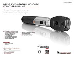 Heine 3000 Ophthalmoscope - Product Information Sheet
