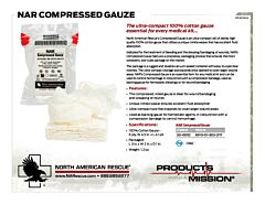 NAR Compressed Gauze Product Information Sheet