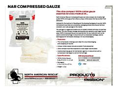 NAR Compressed Gauze Product Information Sheet