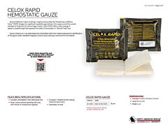 Celox Rapid Hemostatic Gauze Product Information Sheet