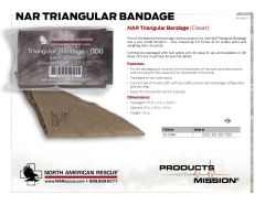 NAR Triangular Bandage Product Information Sheet