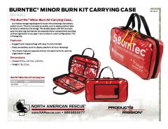 BurnTec Minor Burn Kit Carrying Case - Product Information Sheet