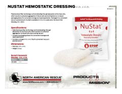 Nustat Hemostatic Dressing - 4 in. x 4 in. - Product Information Sheet