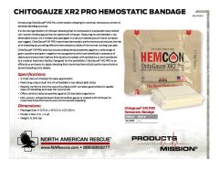 Chitogauze XR2 PRO Hemostatic Bandage - Product Information Sheet