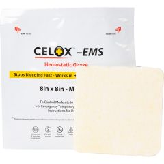 Celox - EMS 8 in. x 8 in. Hemostatic Gauze