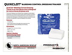 QuikClot Bleeding Control Dressing Trainer - Product Information Sheet