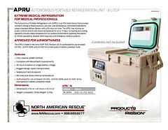 Autonomous Portable Refrigeration Unit (APRU) - 6 Liter - Product Information Sheet