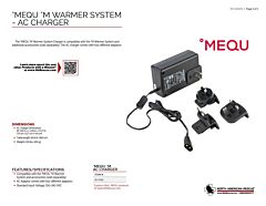 °MEQU °M Warmer System - AC Charger - Product Information Sheet