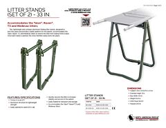 Litter Stands (Set of 2) - 33 in. - Product Information Sheet