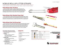 Kobus RollUp Litter Straps - Product Information Sheet